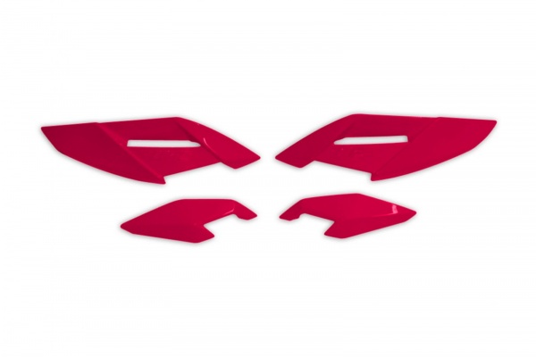 Side extractors for motocross Interceptors helmet neon red - Helmet spare parts - HR037-BFLU - Ufo Plast